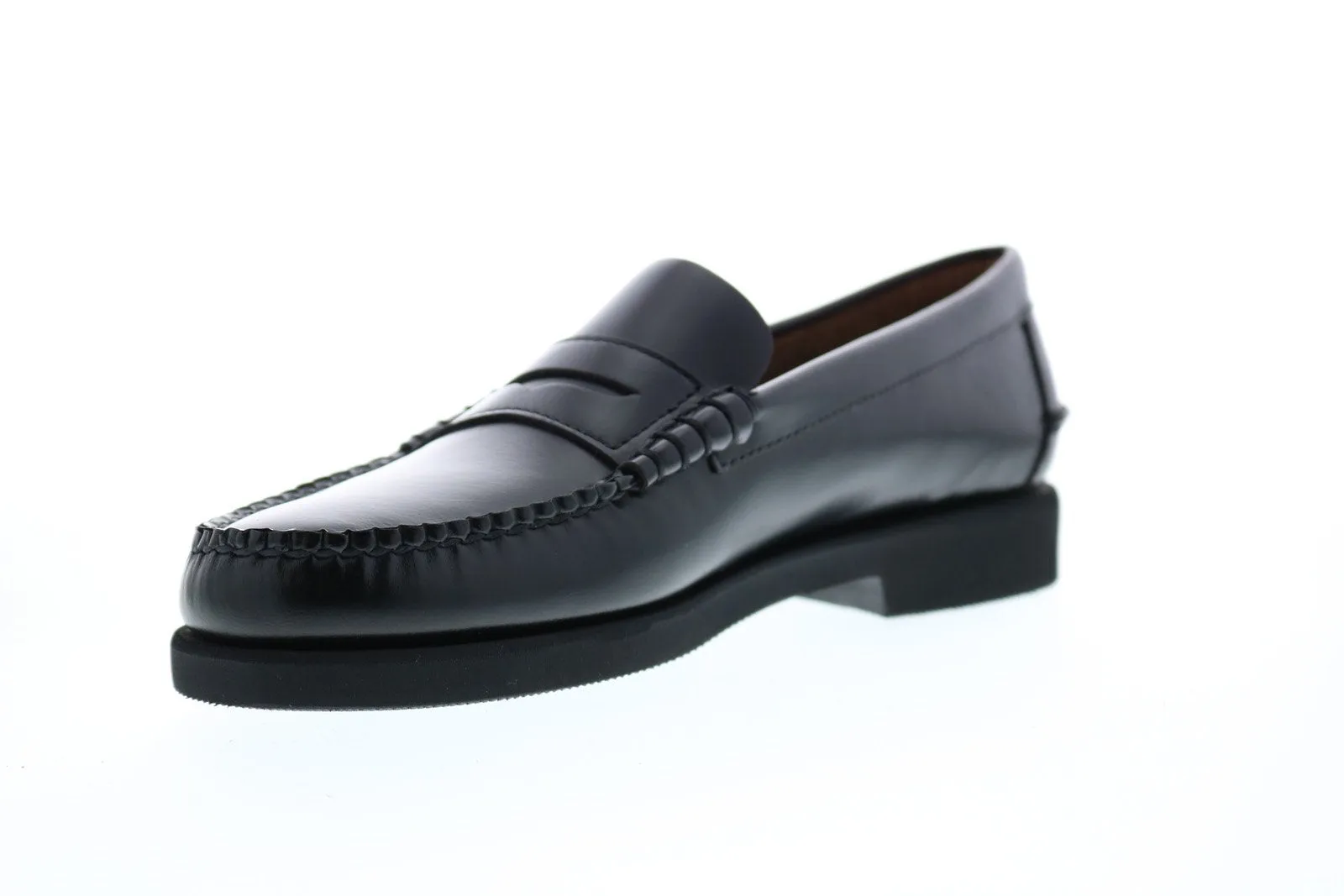Sebago Dan Polaris 7001GW0 Mens Black Wide Loafers & Slip Ons Penny Shoes