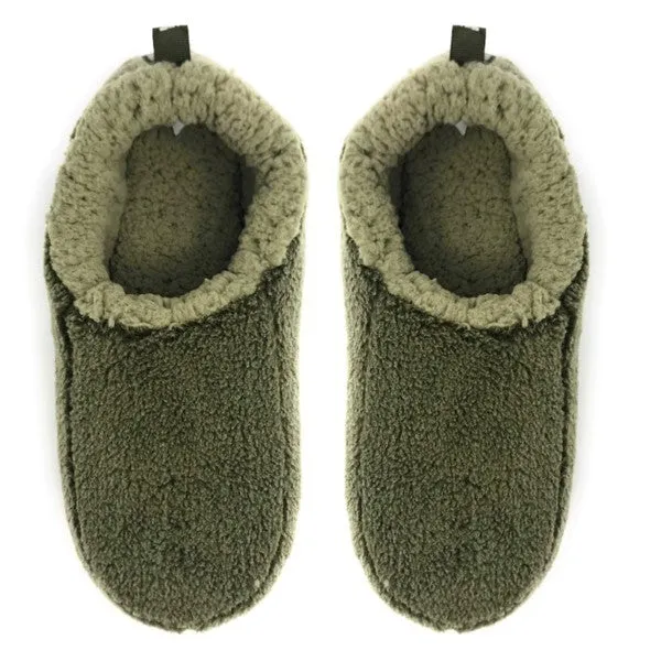 Sherpa Green - Men's Cozy Sherpa House Slippers
