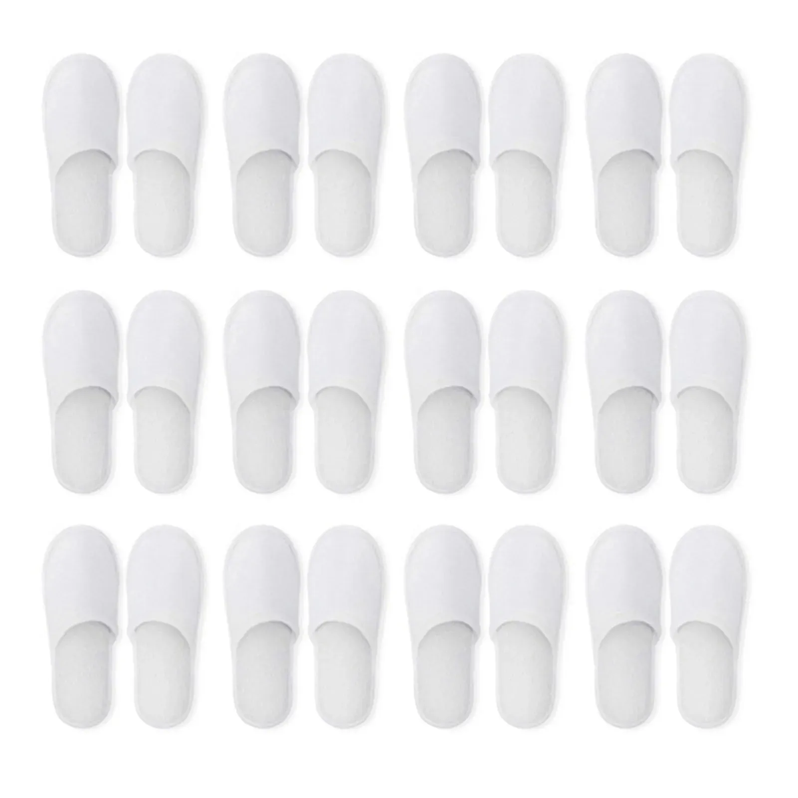 Spa Slippers 10/20 Pairs of Brushed Plush Closed-toe Disposable Slippers for Men and Women Suitable for Families Guest Hotel Tra