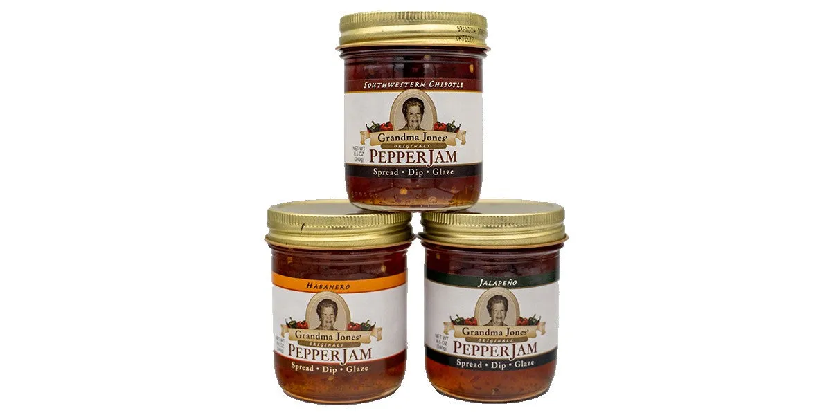 Spicy Lover's Pepper Jelly Three Pack (8 oz jars)