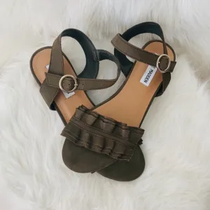 Steve Madden, Ohh-So-Pretty Olive Suede Sandals 7