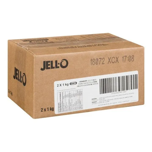 Strawberry - JELL-O Gelatin - Jelly Powder - Dessert Mix - 2 x 1kg/Case
