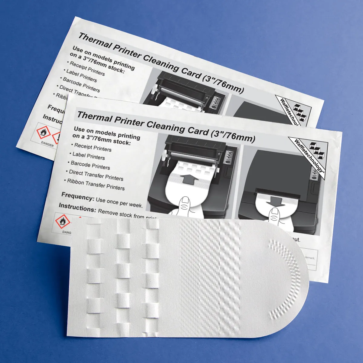 Thermal Printer Cleaning Card featuring Waffletechnology®