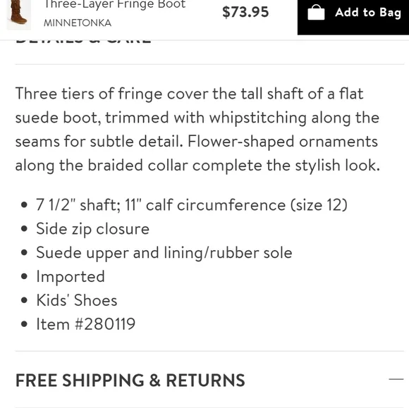 Three-Layer Suede Fringe BootMINNETONKA7 8