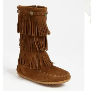 Three-Layer Suede Fringe BootMINNETONKA7 8