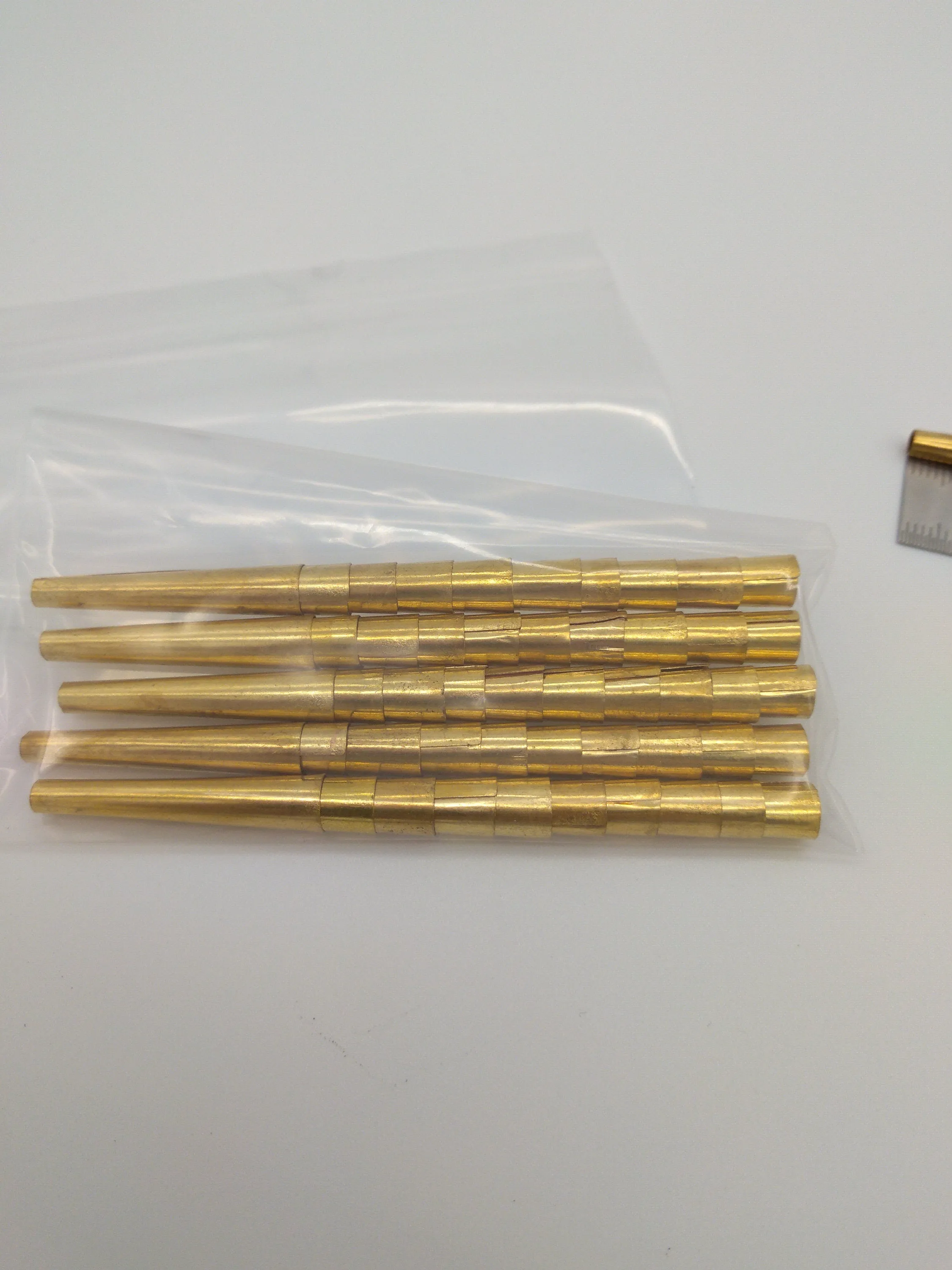 Tin Cones Brass Coated   3/4", 1", 1 1/4" for Regalia, Fringes, Beading, Decoration and Sound