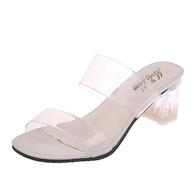 Transparent Shoes High Heels Pumps Wedding Jelly Sandals