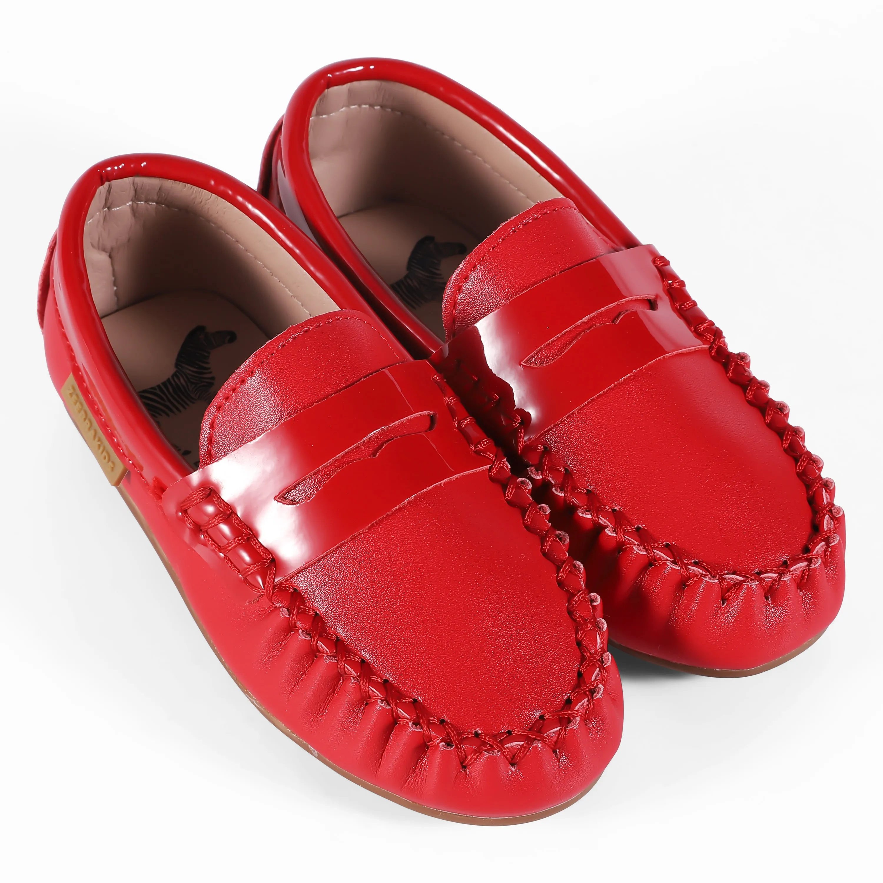 Two-Tone Leather Penny Moccasin - Hard Sole