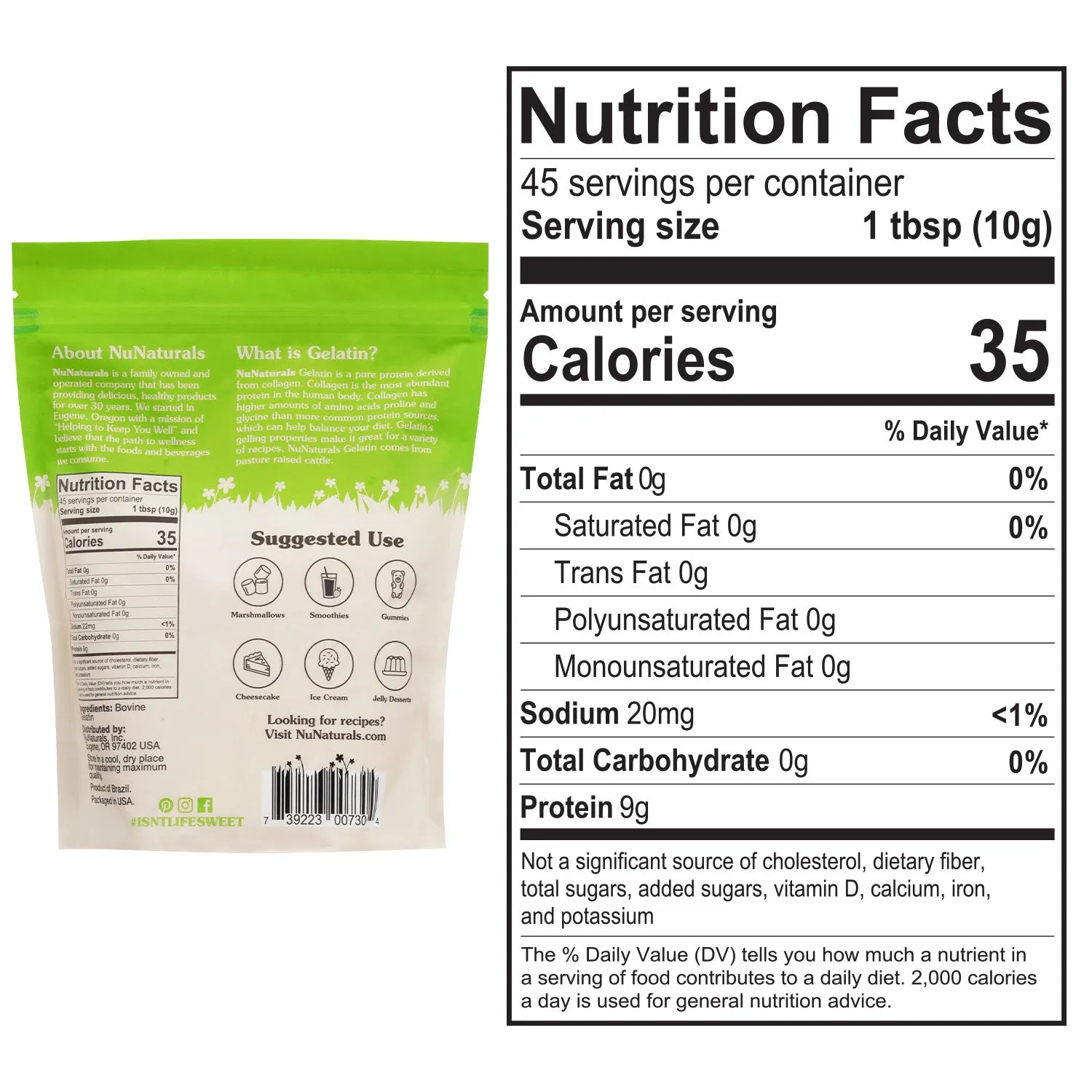 Unflavored Gelatin 1 LB
