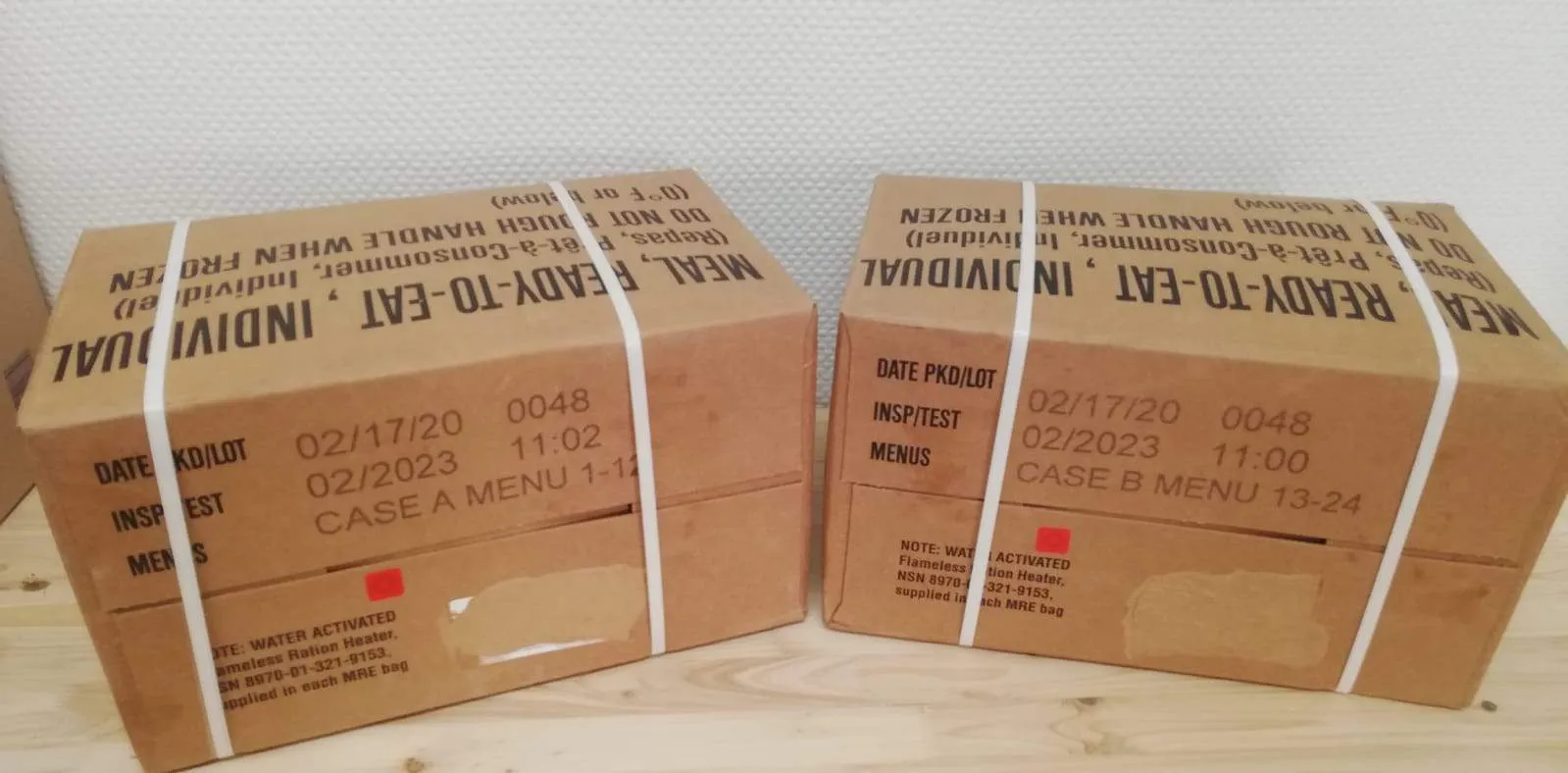 USA Military MRE Meal ready to eat Set 2027 BBD