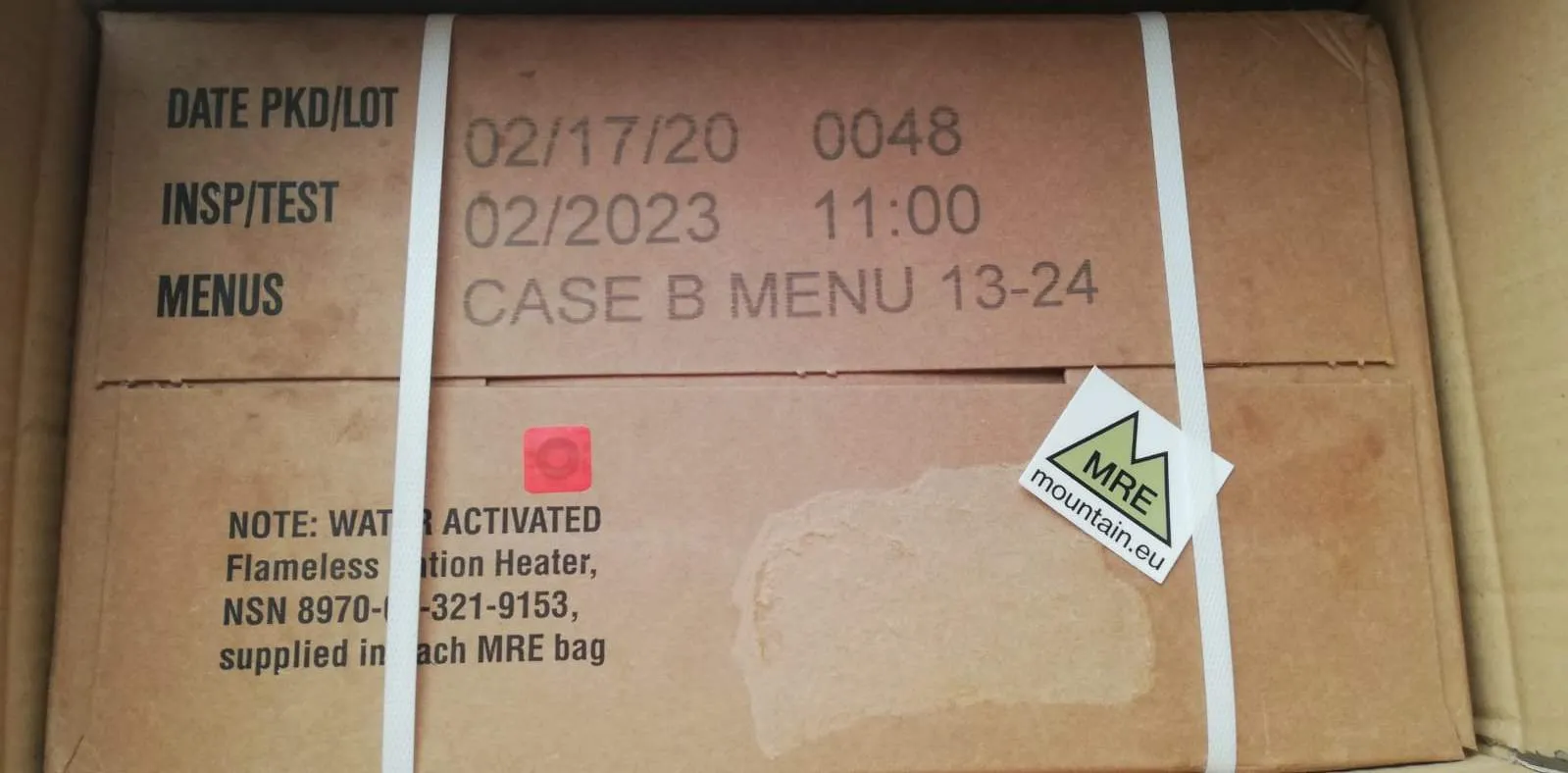 USA Military MRE Meal ready to eat Set 2027 BBD