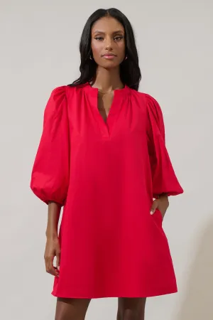 Victoria Shift Split Neck Dress