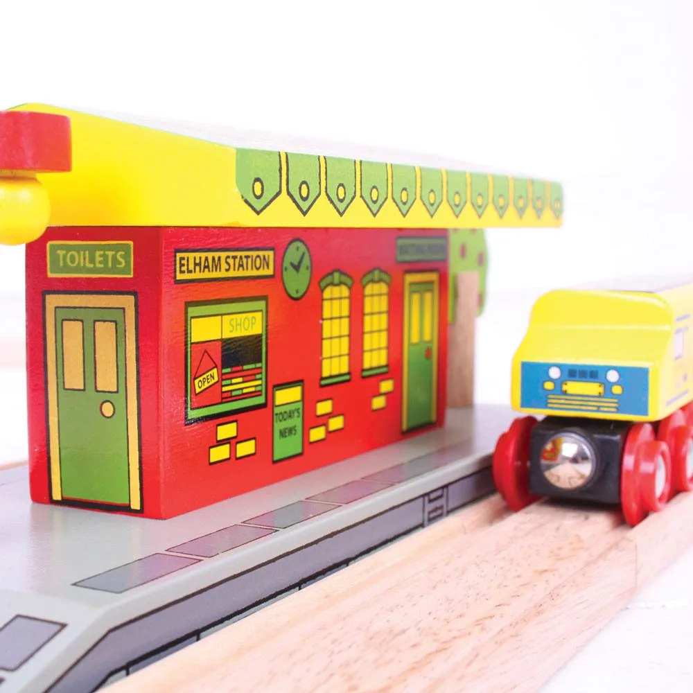 Village Train Station - Wooden Toy