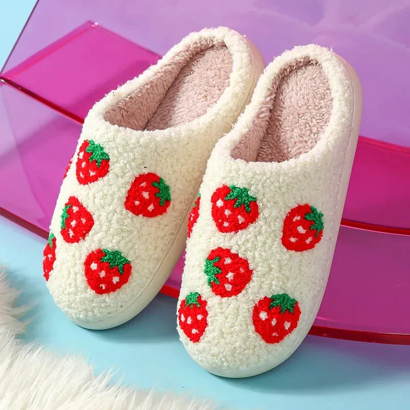 Winter Shark Slippers Couple Removable Liner Warm Cute Women Shark Slides Plush Cotton Flip Flops Men Indoor Cotton Flat Shoes