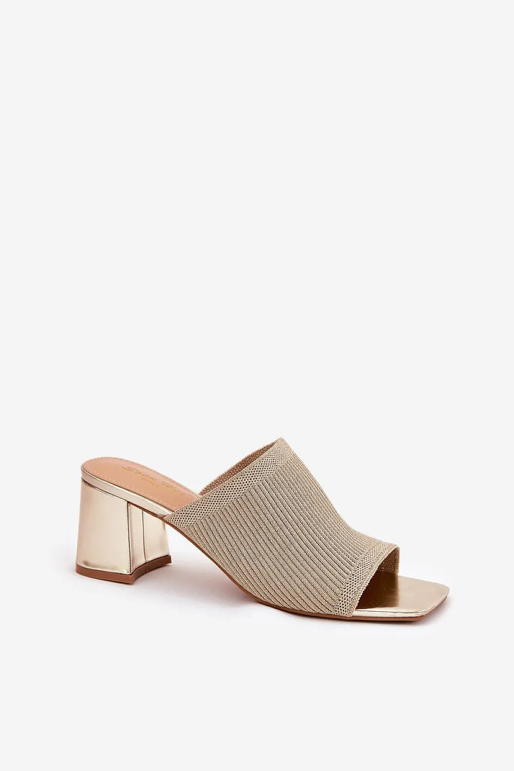 Women's textile heel sandals