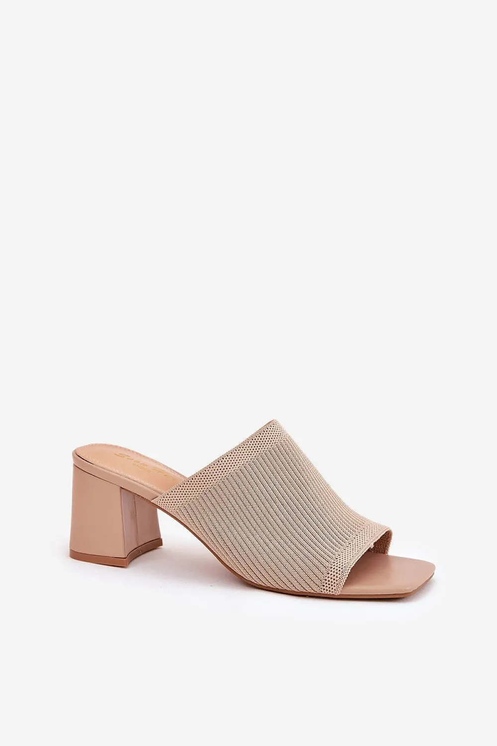 Women's textile heel sandals