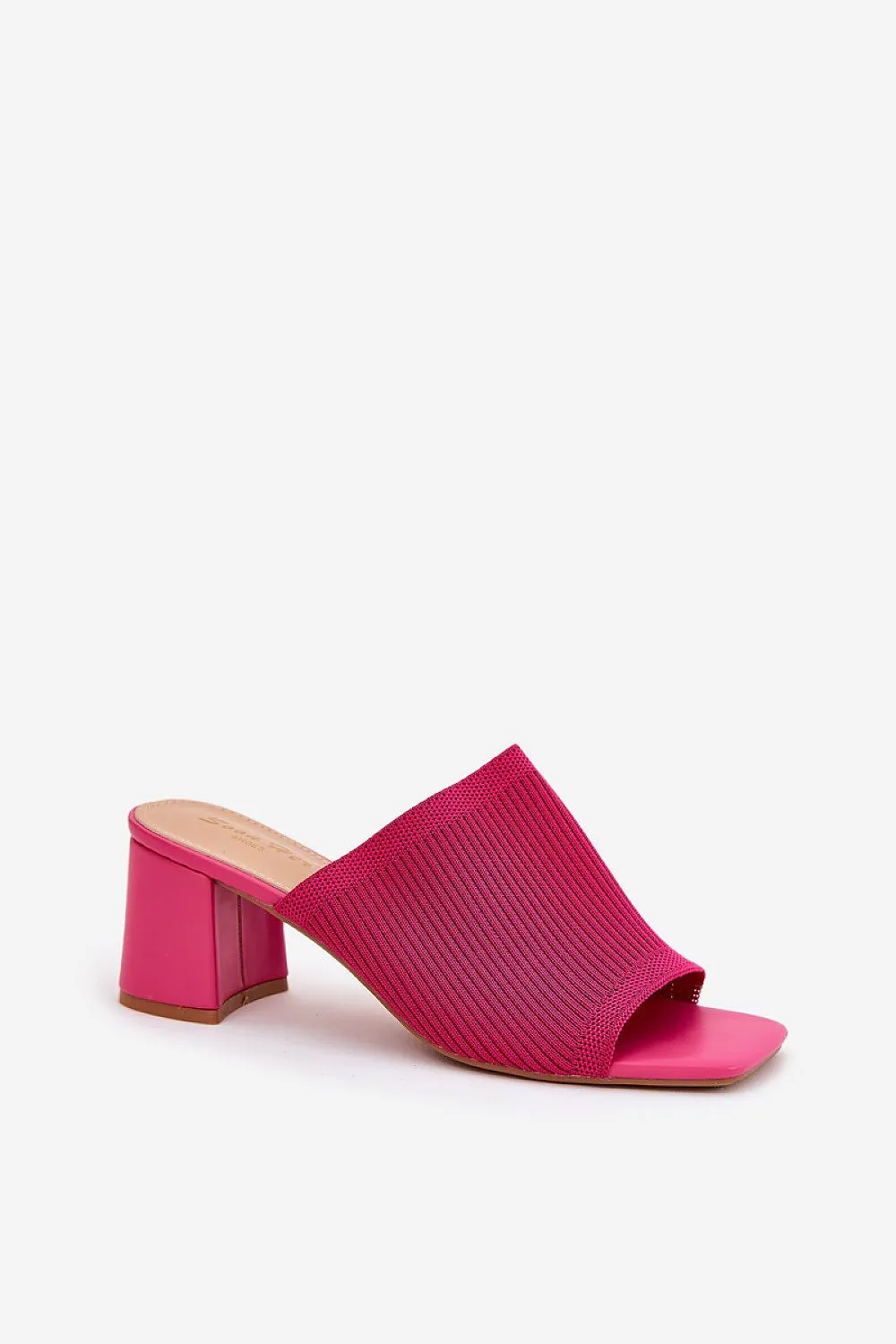 Women's textile heel sandals