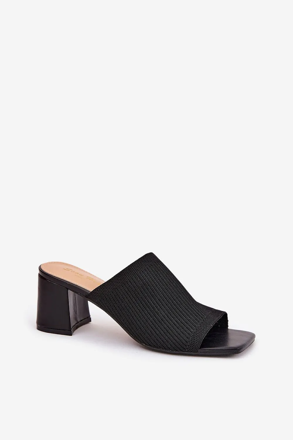 Women's textile heel sandals