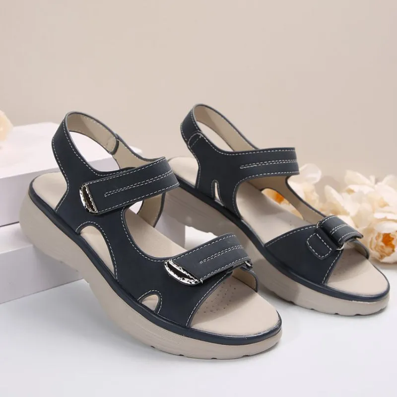 Women’s Wedge Sandals with Hook & Loop Straps