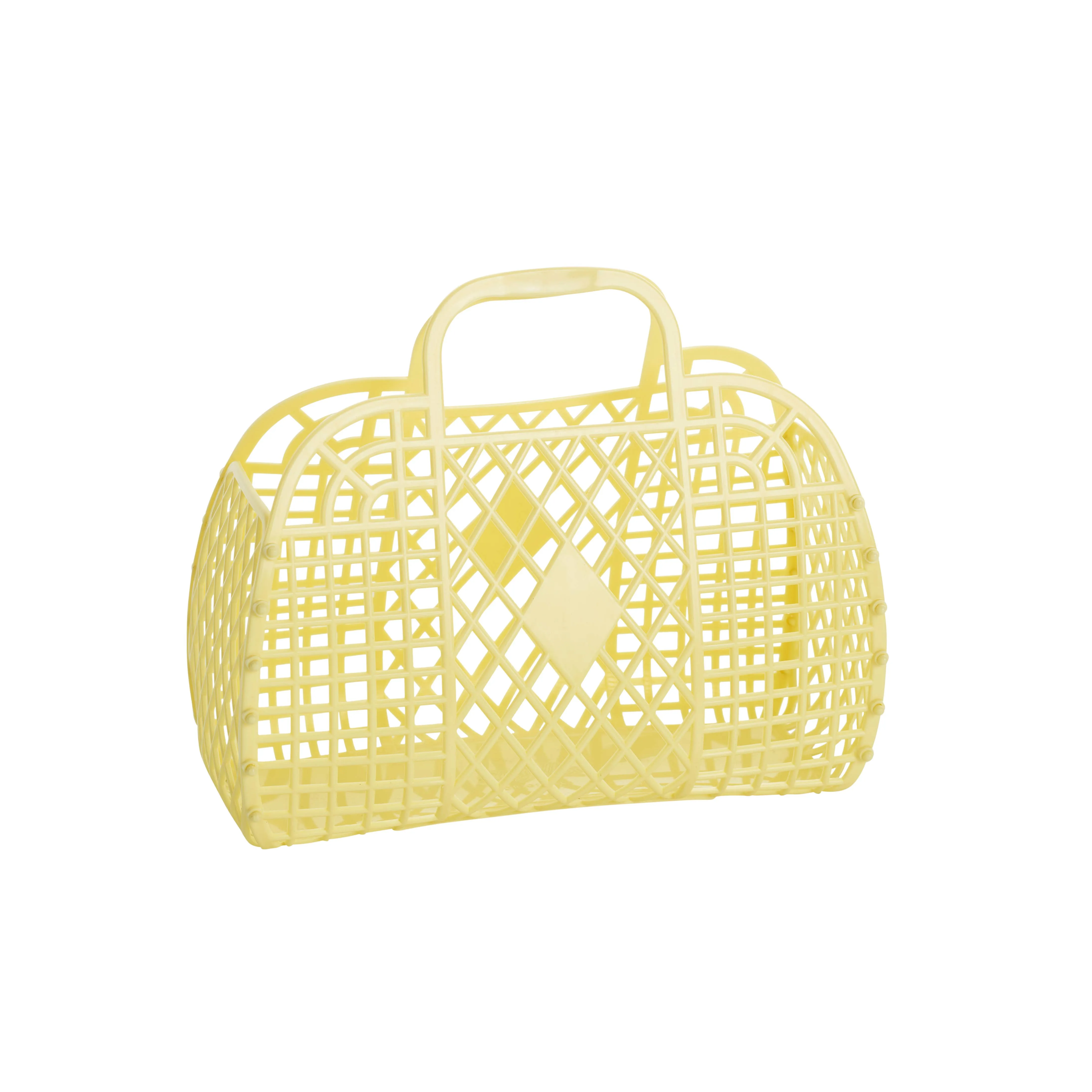 Yellow Retro Basket Jelly Bag - Small